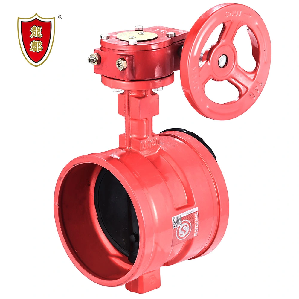 Ductile Cast Iron DN150 Quarter Turn 90 Degrees Butterfly Valve for Pipe System