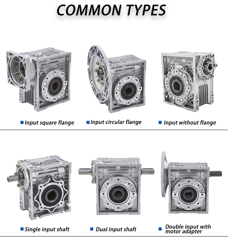 Nmrv-F Aluminum Alloy Housing Worm Gearbox with Flange Output