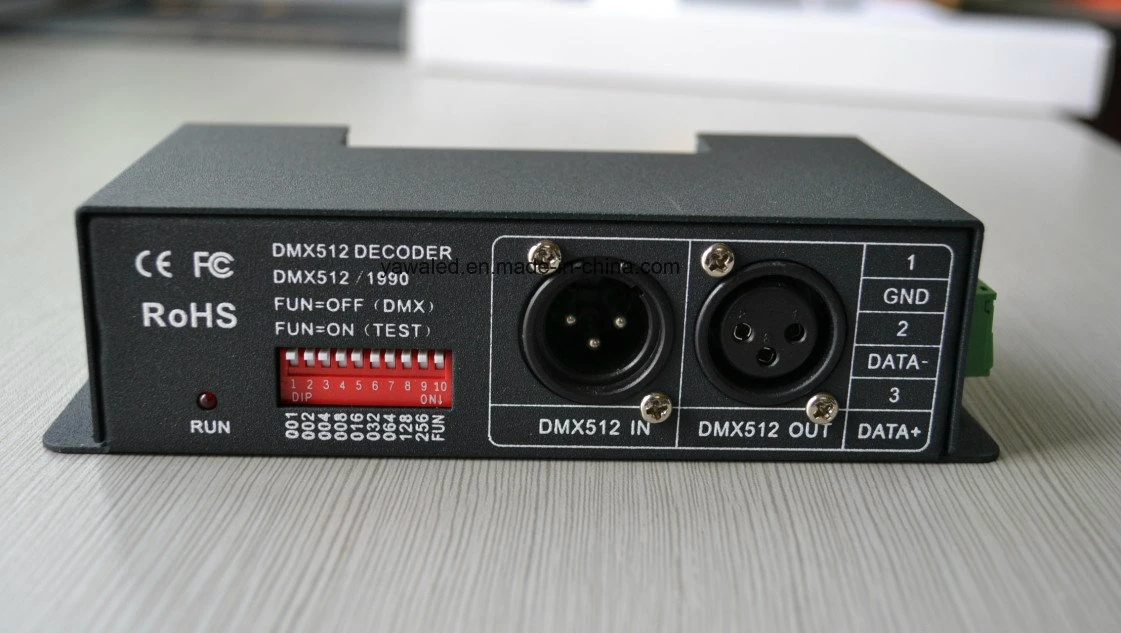 12-24VDC 6A*4CH DMX512 Decoder 15kHz at 256 Grey Steps or 8kHz at 4096 Grey Steps