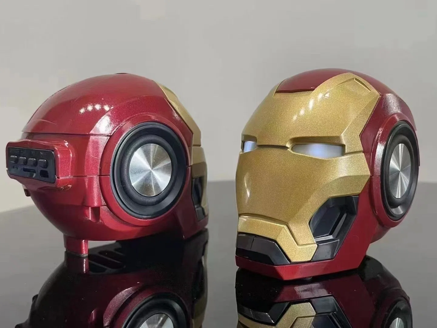 LD-K46 Iron Man Wholesale Cute Design Mini portable Wireless USB Chargement du haut-parleur Bluetooth pour voiture avec profil Iron Man