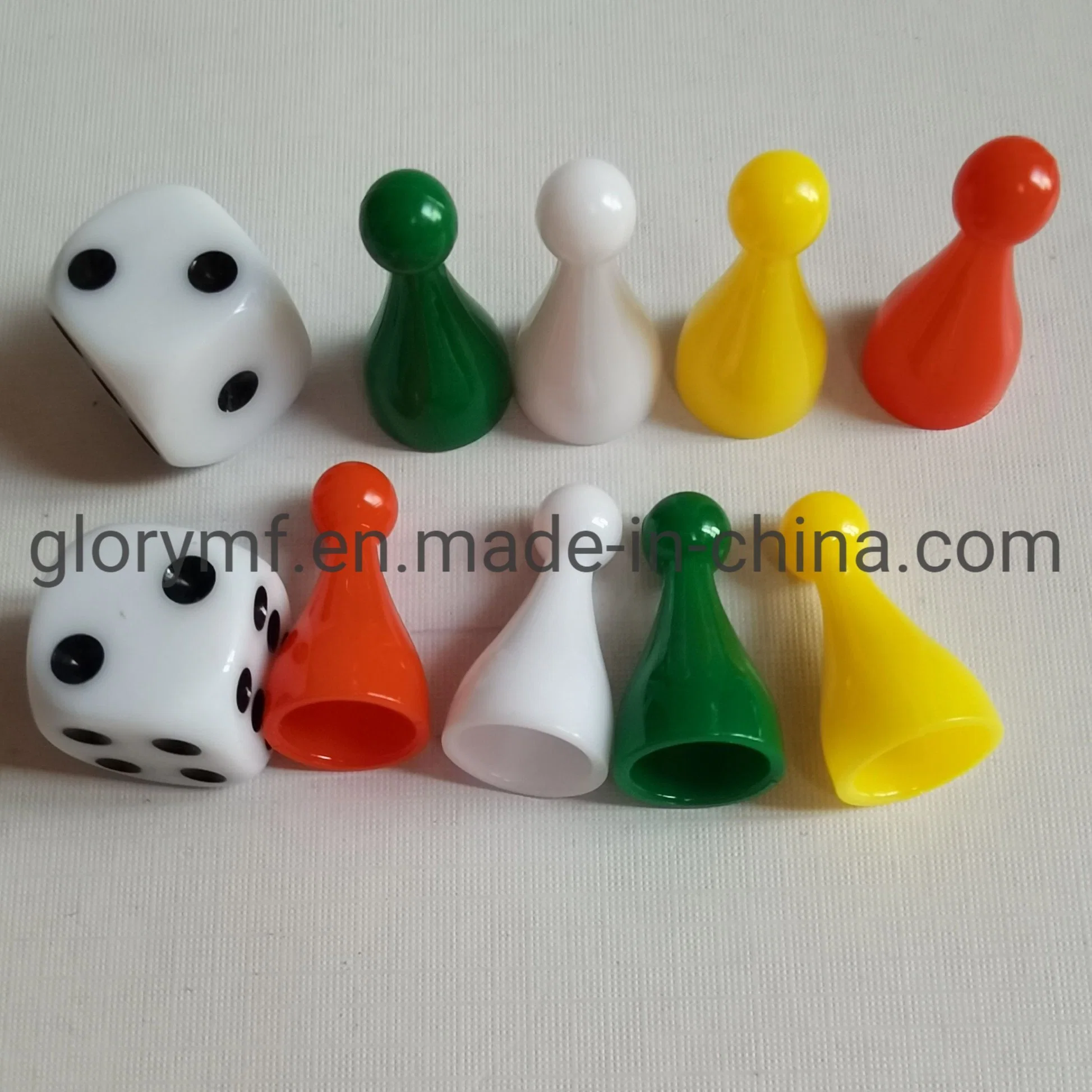 Wholesale/Supplier Customize Accessories of Board Game Plastic Sandtimer Dice Pawn