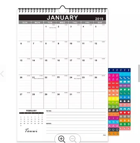 Customized Calendario Full Color Landscape Kalender 2022 Wandkalender