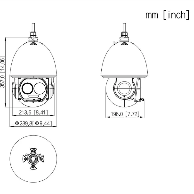 Dahua Hikvision Tpc-SD5641 Thermal Hybrid Speed Dome Camera dual-Lens PTZ Security Thermal Cameras