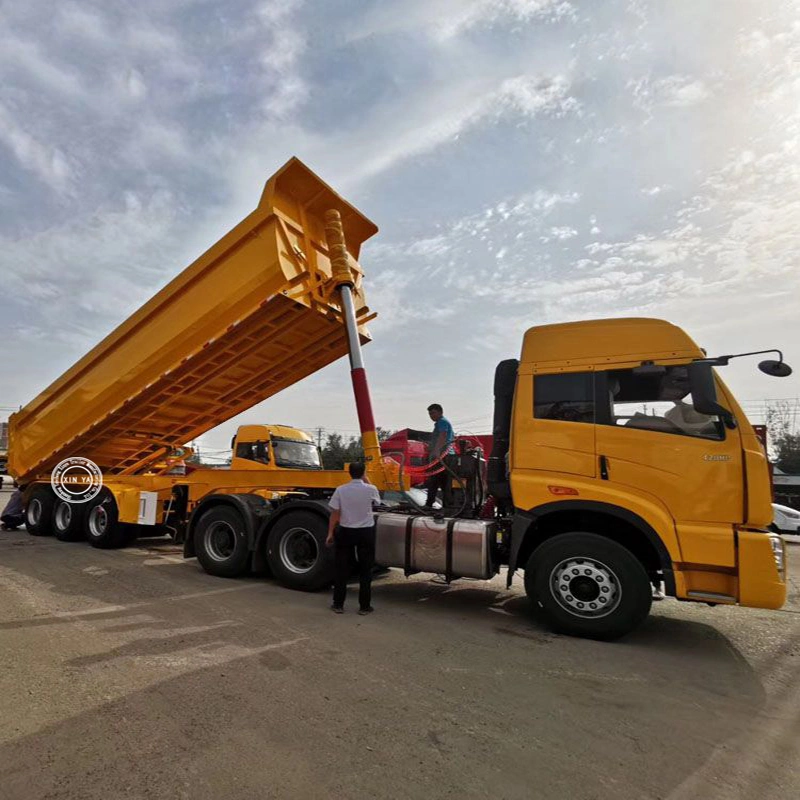 Rear Dump Tipper Truck Trailer 50tons Trailer Tipper Trailer 3 Axle Dump Trailer Tractor Dump Trailers