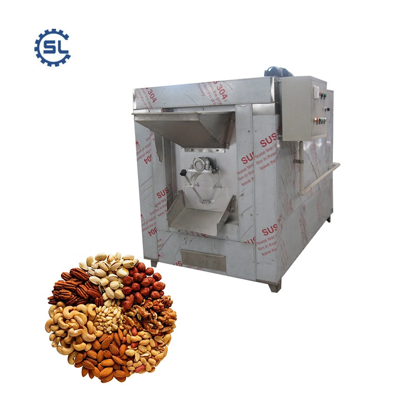 Different Capacity Cocoa Bean Nut Roasting Machine Gas Style Peanut Roaster Machine