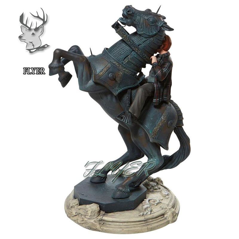 High quality/High cost performance  Life Size Bronze Art Craft Riding Horse Man Sculpture