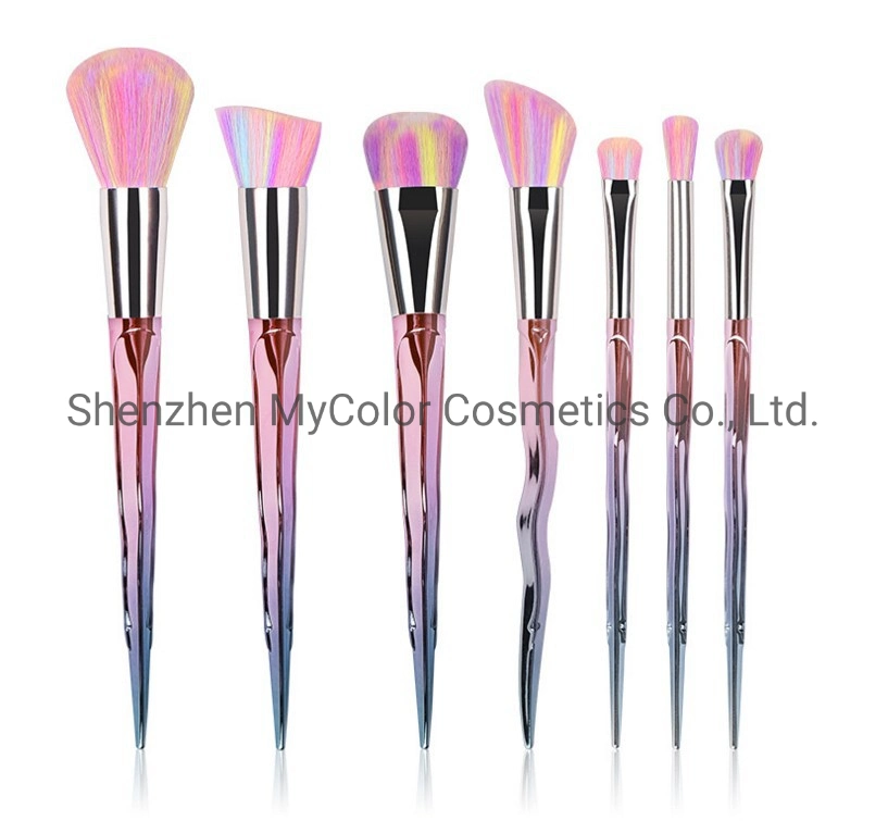 Private Label New 7PCS Cosmetics Makeup Brush Kit Angled Powder Eye Shadow Brushes
