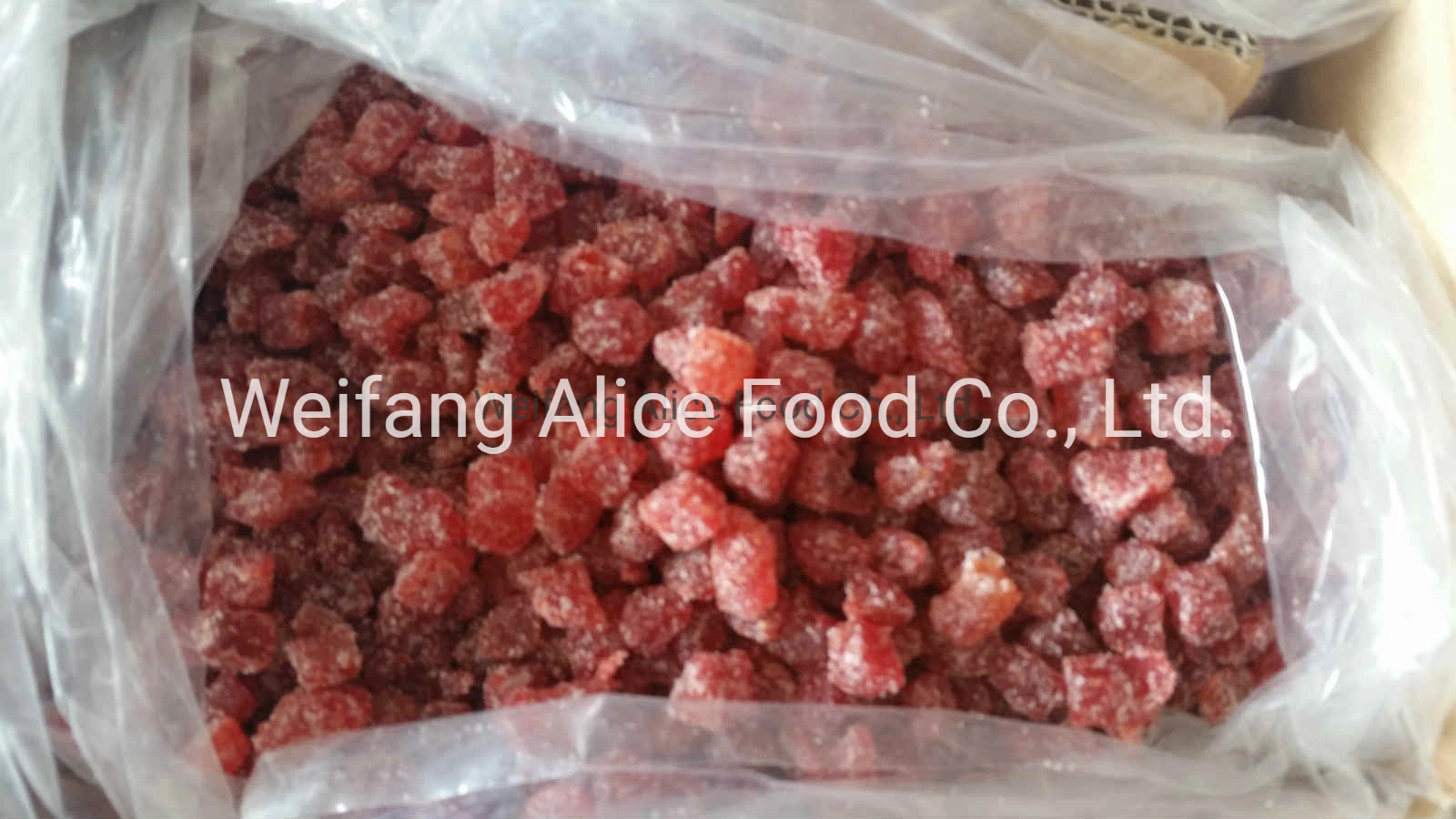 Hot Selling and Good Quality Bakery Material Preserved Strawberry Dried Strawberry Dice