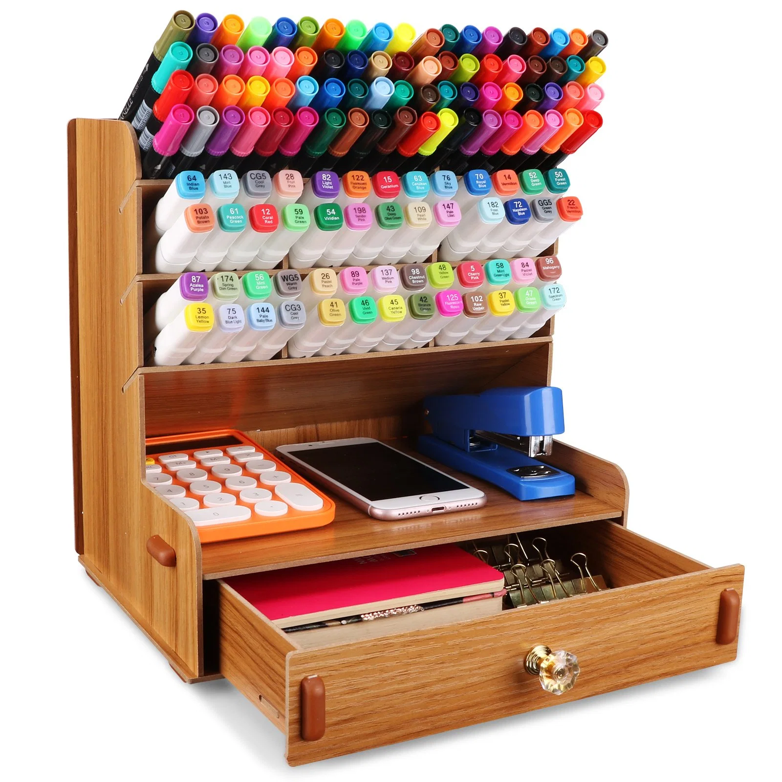 Easy Assembly Pencil Holder Desktop Stationery Storage Organizer for Office School and Art Studio