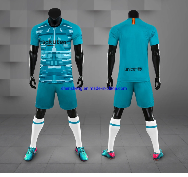 Hot Sales Plaid Sublimated Soccer Jersey College Soccer Uniform Set Team Wear