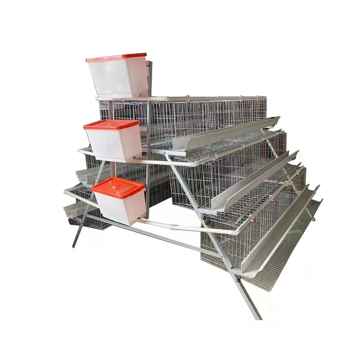 Venta en caliente Ganadería aves de corral Equipo de granja Chicken House 3-4 Tiers Jaula de capas