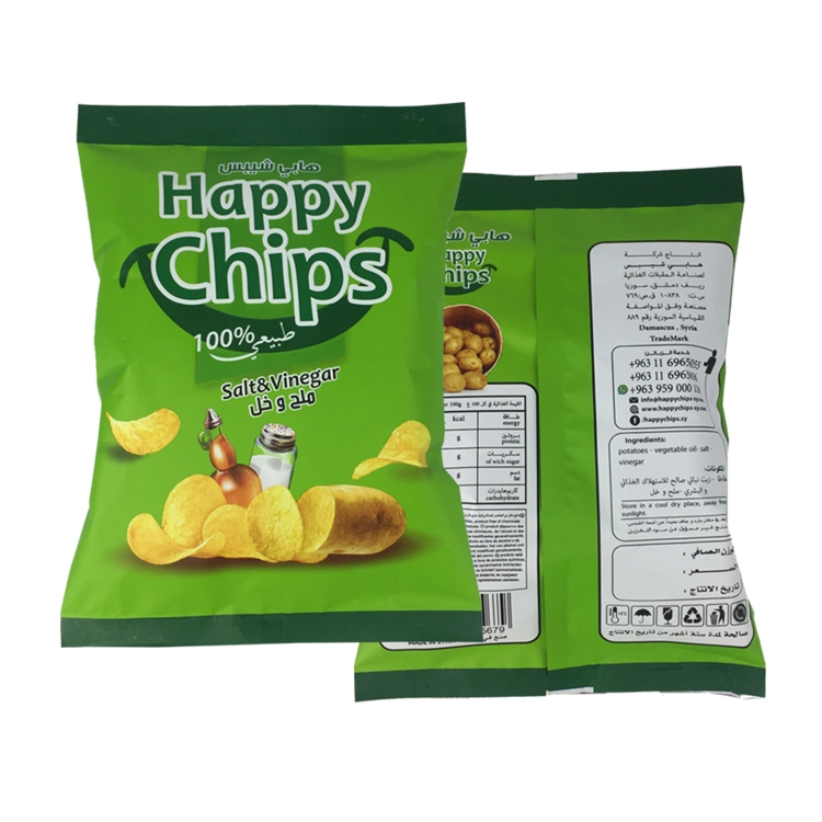 Vente en gros de sachets de chips de pommes de terre gélifiées, bonbons et snacks alimentaires souples avec impression personnalisée du logo