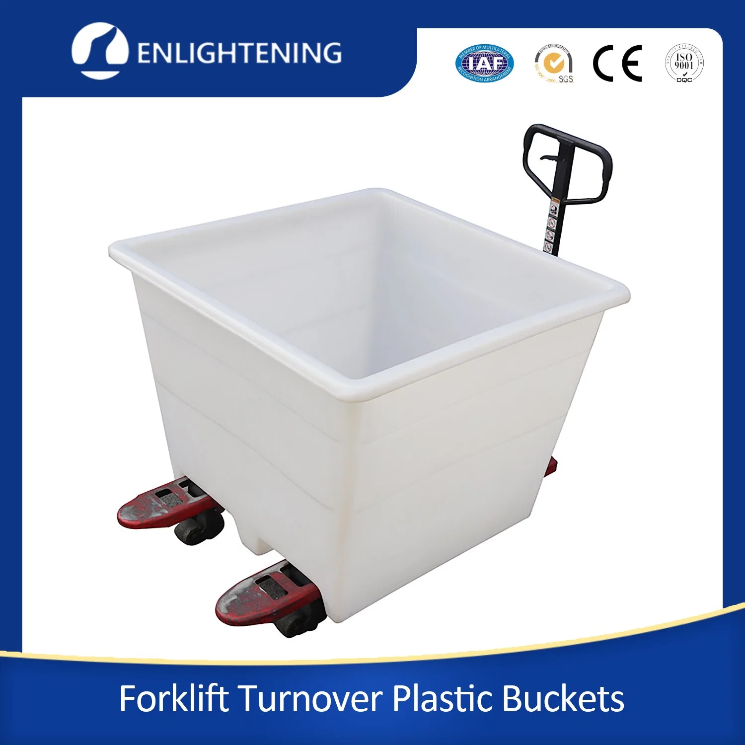 Material Handling Rectangular Rotomolding Heavy Duty Two-Way Forklift Plastic Pallet Bulk Bins