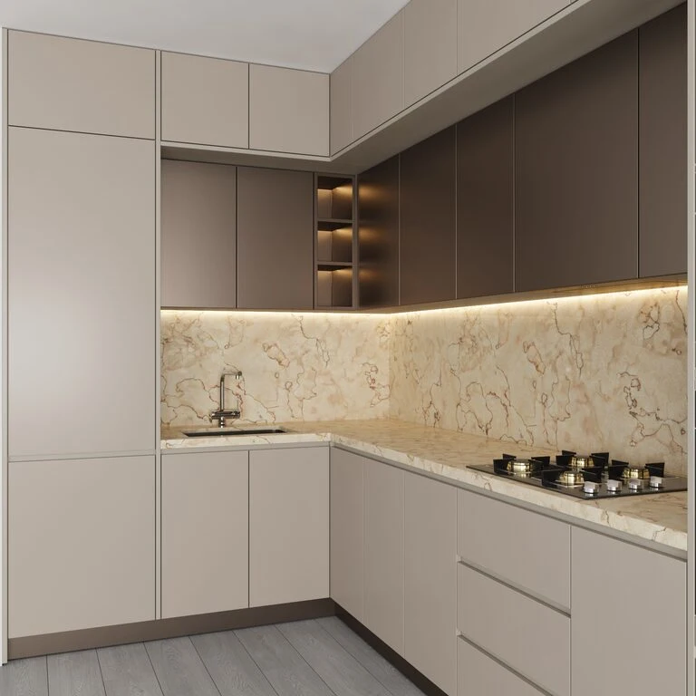 PA Modern Kitchen Cabinet Hotel Kitchen Furniture Customized Kitchens