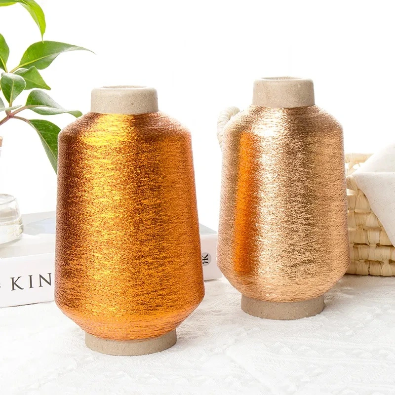 High quality/High cost performance Metallic Yarn Customized M Ms Mh Mx Metal Thread Gold Silver Metallic Thread Embroidery Yarn