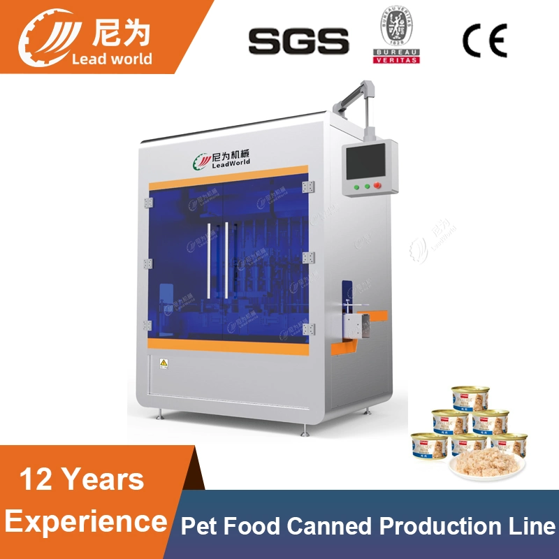 Automatic Weight Dog Food Canned Filling Machines Pet Canned Load and Unload Baskets Machine