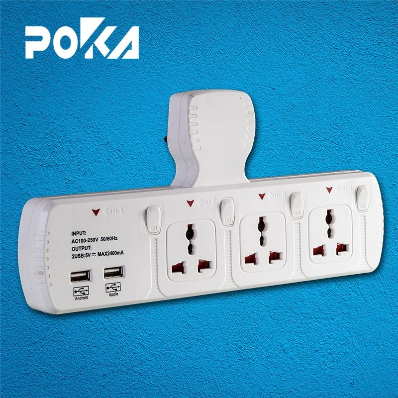 Commercial Standard Grounding OEM/Poka Italy Socket Extensions T-Type Multi Adaptor