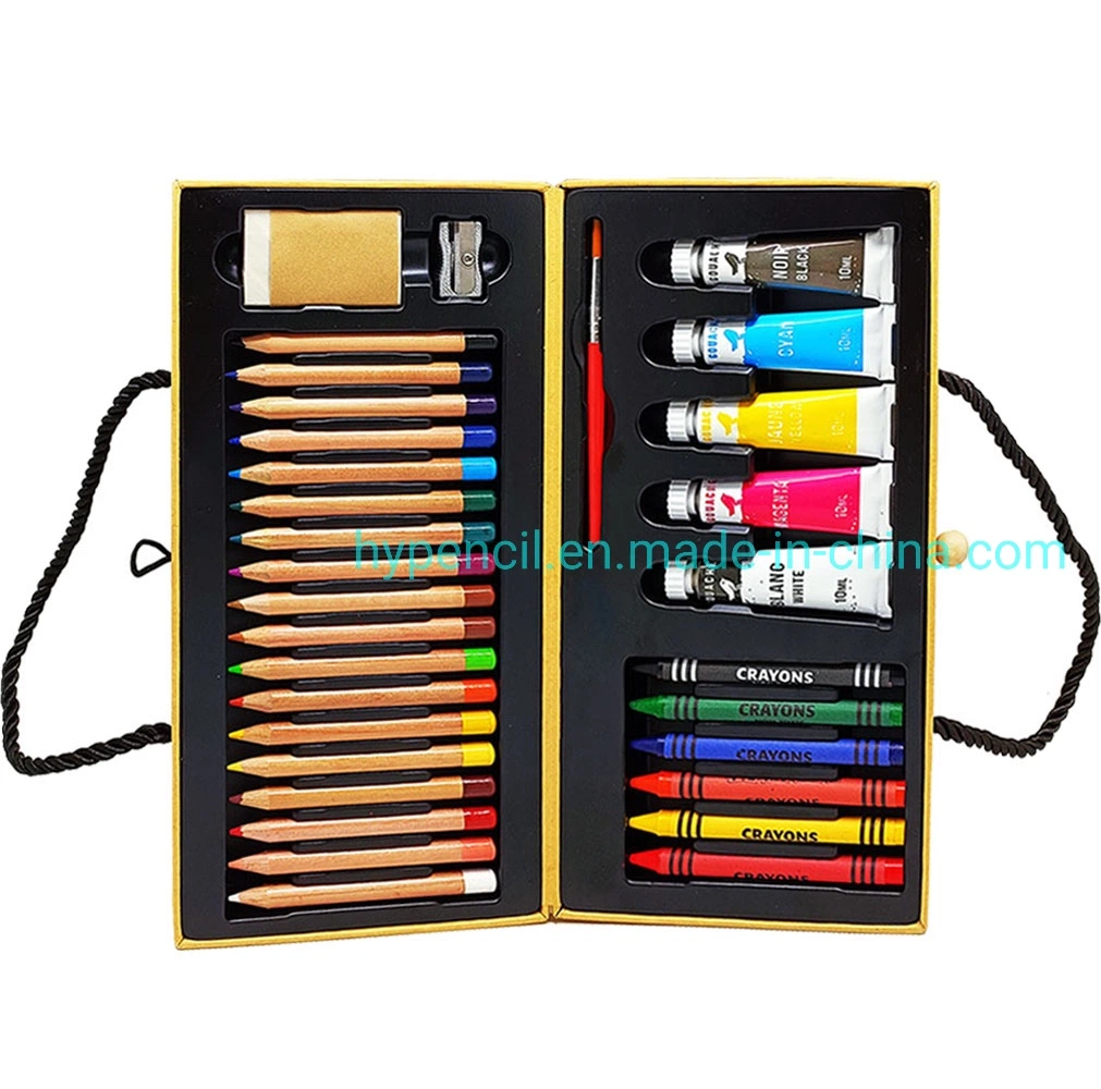 L'École de la Papeterie Fournitures artistiques 42pcs Kit d'artiste Dessin Peinture Jeu d'art