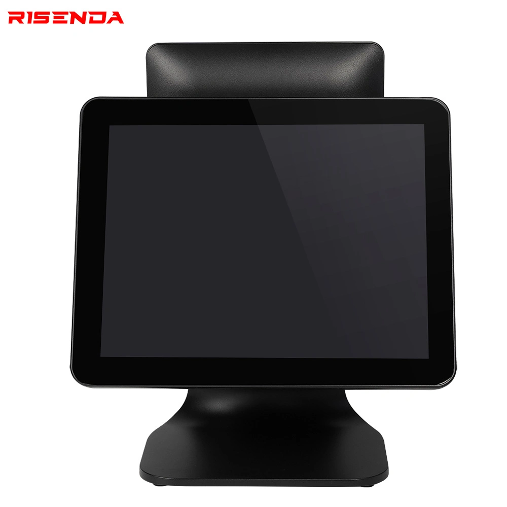 Risenda POS 15" POS Terminal All in One Cash Register with Assemble Customer Display