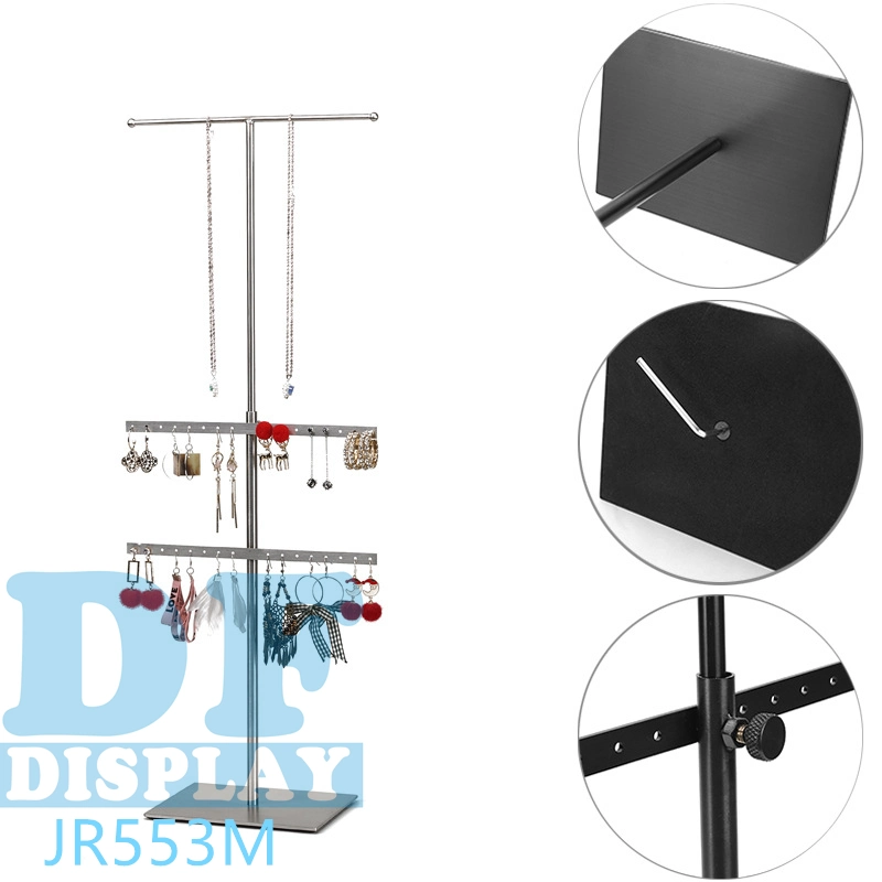 Jewelry Display Stand Adjustable Height Countertop Display Stand T-Bar Metal Earring Necklace Jewelry Display Stand