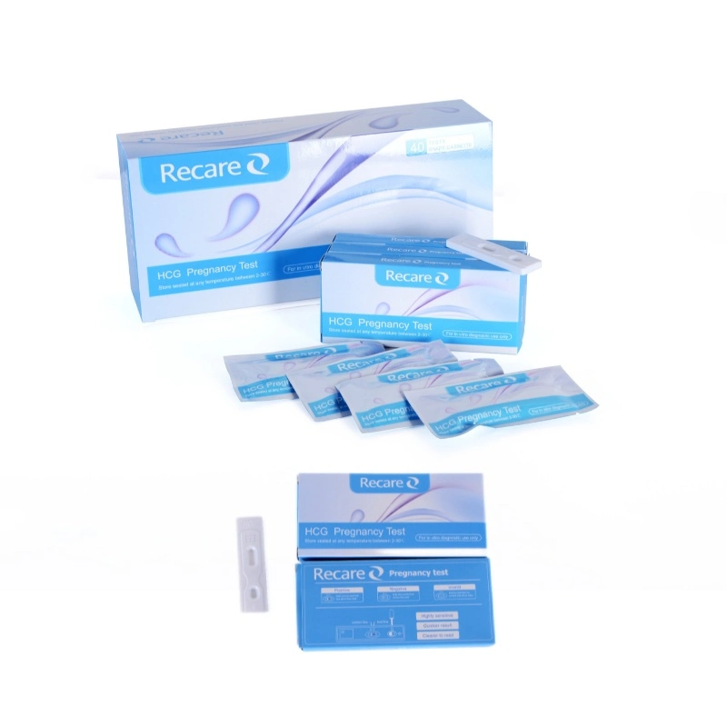 China OEM Diagnostic Early HCG Test Device Rapido Embarazo Recare Cassette Pregnancy Rapid Test