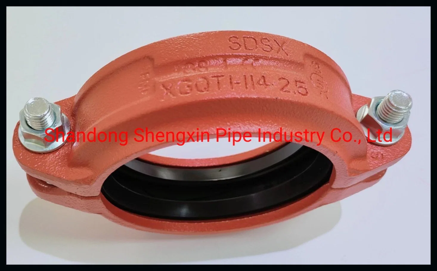 UL FM Approved Grooved Pipe Fitting Rigid Flexible Coupling Red Color