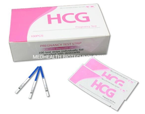 Équipement de diagnostic médical du kit de test de grossesse urinaire HCG rapide