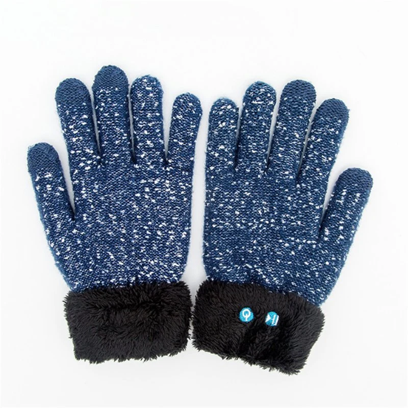 Wool Bluetooth Touch Screen Gloves Mountaineering Skiing Warm Hands-Free Gloves Headset