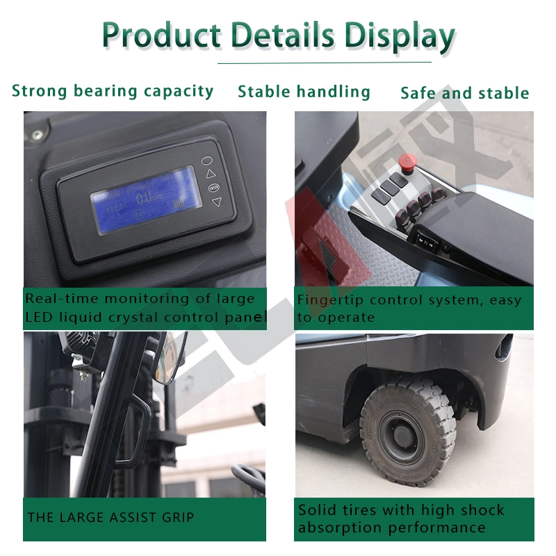 Counterweight Type\Double-Drive Electric Forklift with Shock-Absorbing Tires