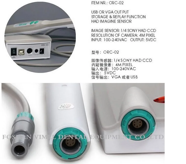 Dental Intraoral Intra Oral Camera USB+VGA Sony CCD 4m Endoscope