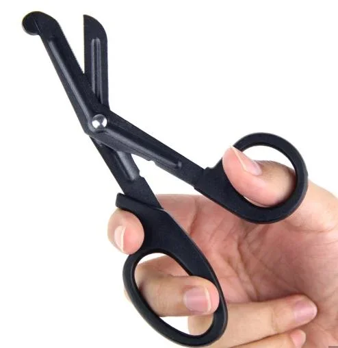 Plastic Handgrip Stainless Steel Gauze Bandage Scissor