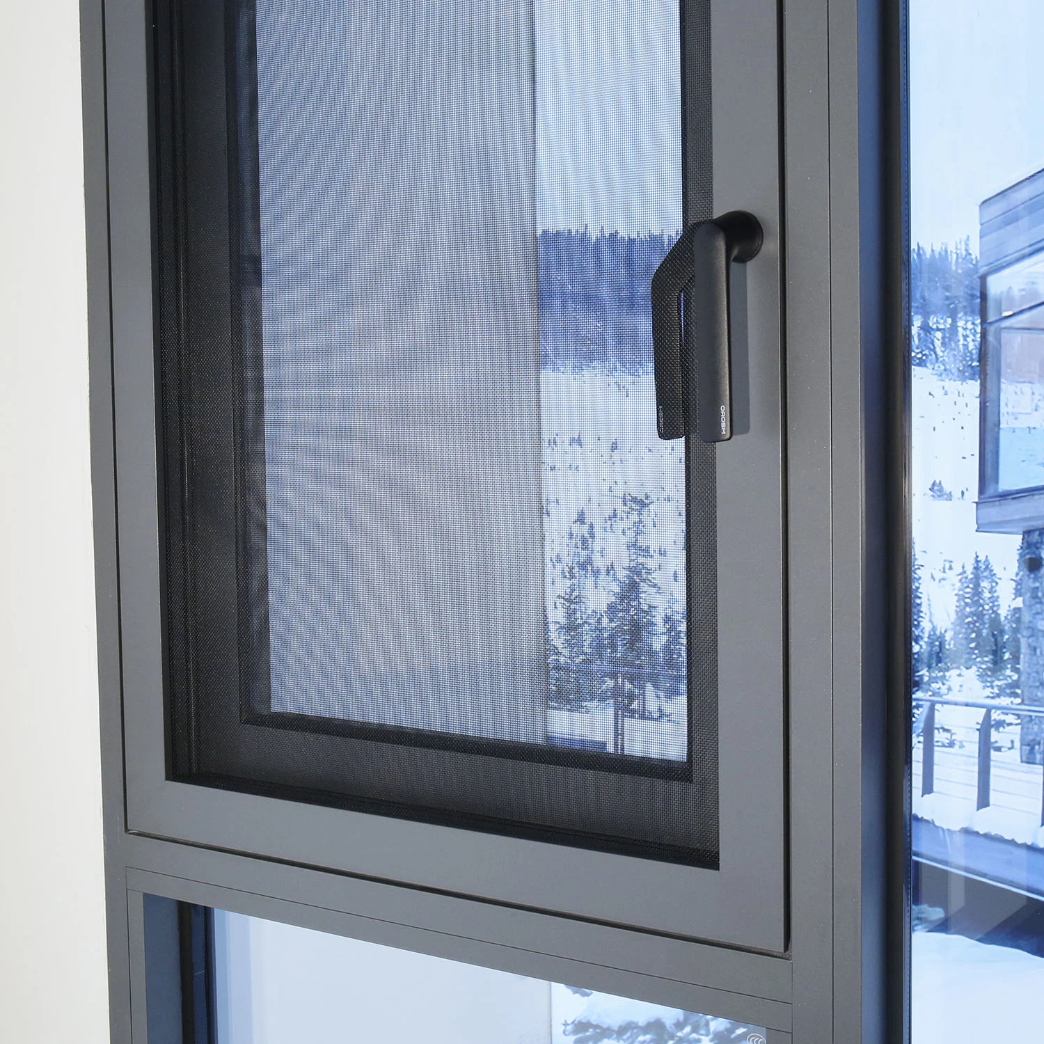 Sixinalu Double Glazed gehärtetes Glas Aluminium Profil Kippen und drehen Markise Casement Fenster mit Metallschirm