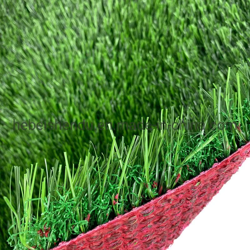 Red Backing Green Color Soft Carpet China Cheap Synthetic Turf Artificial Grass to Kuwait Market