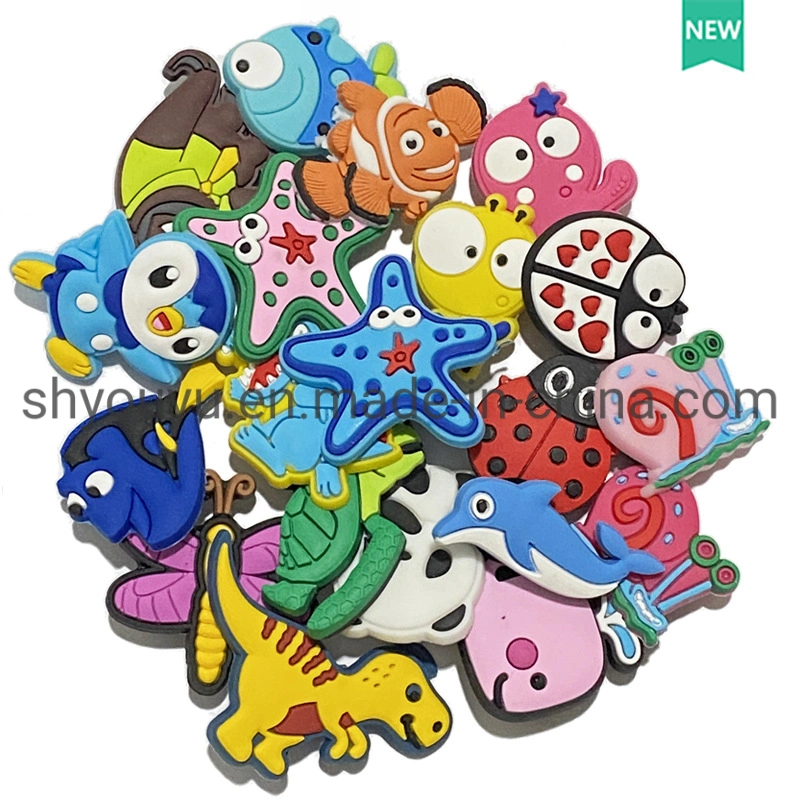 Custom Logo Fashion Rubber Animal Dog PVC Shoe Charms