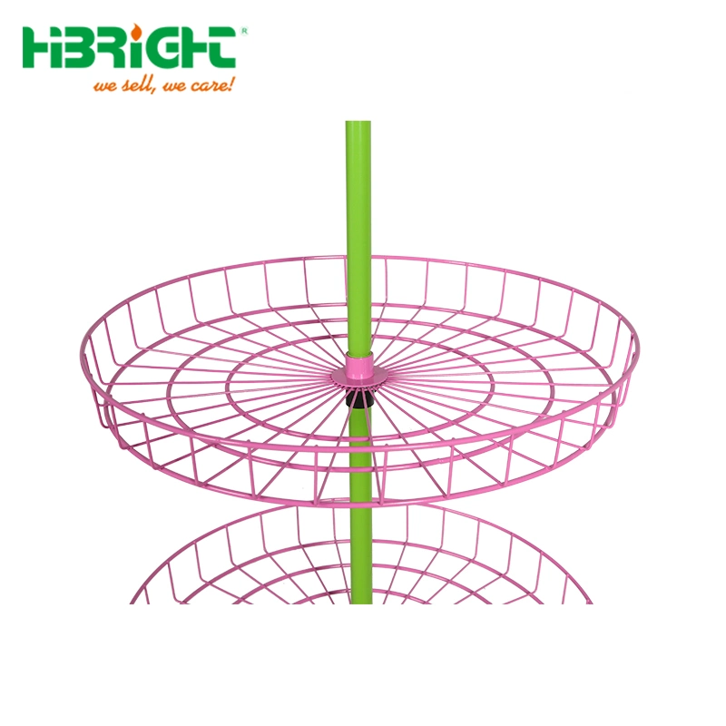 Металлический провод Roating корзину стиле подставка для дисплея