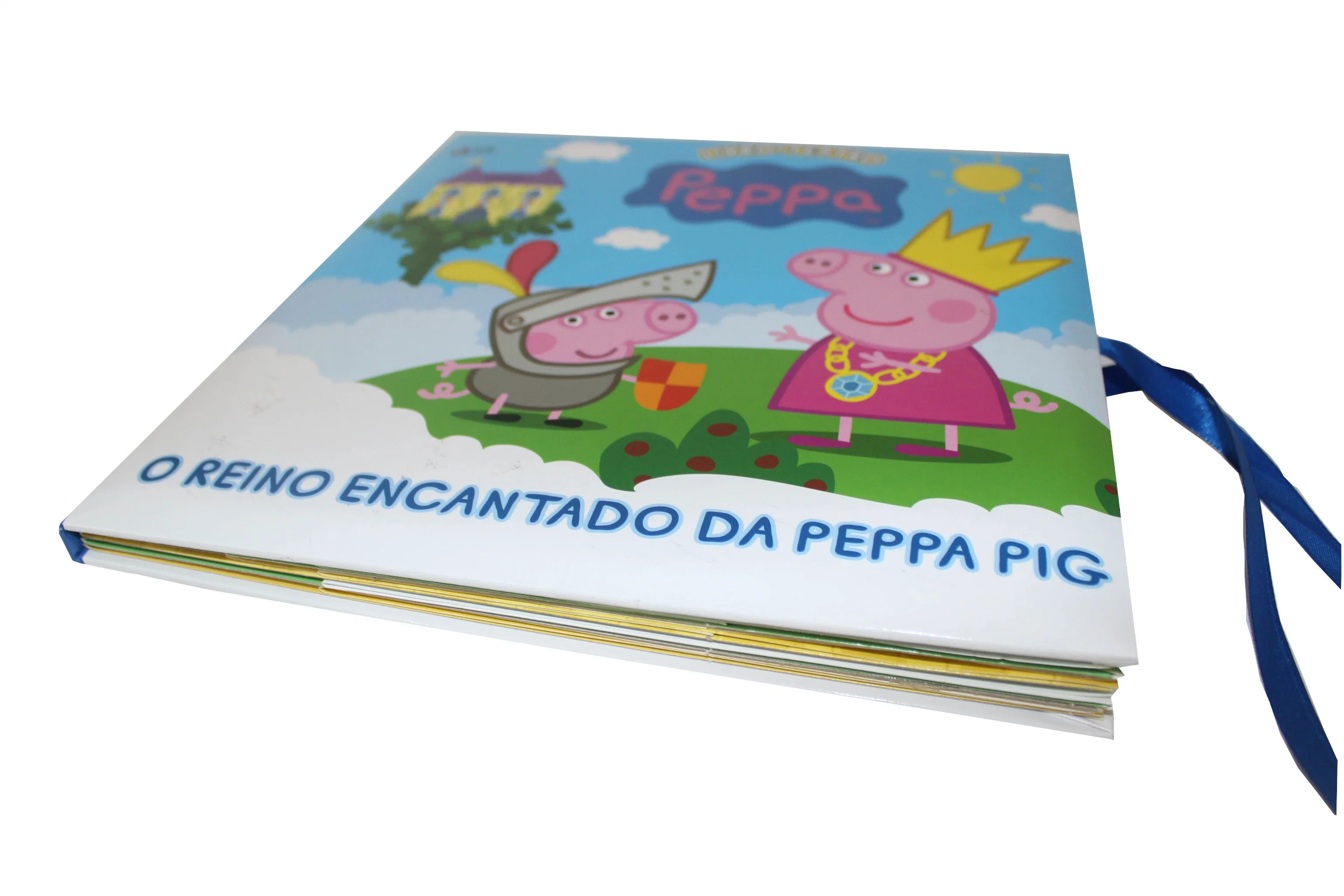 Libro de papel niños Die-Cut Reloj Pop up Hardcover imagen niños Impresión de libros de pizarra