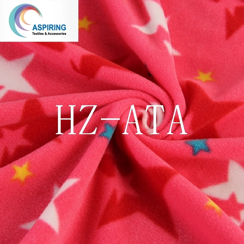 100% Polyester FDY Printed Polar Fleece Fabric