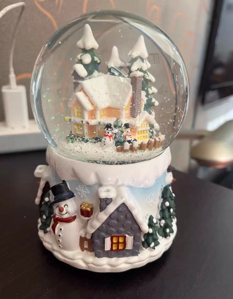 Fábrica OEM Personalizada Recuerdos de Bola de Nieve Artesanales de Vidrio con Nieve Bola de Nieve de Navidad Bola de Nieve de Resina Mayorista Fabricante de Bolas de Nieve Personalizadas en China