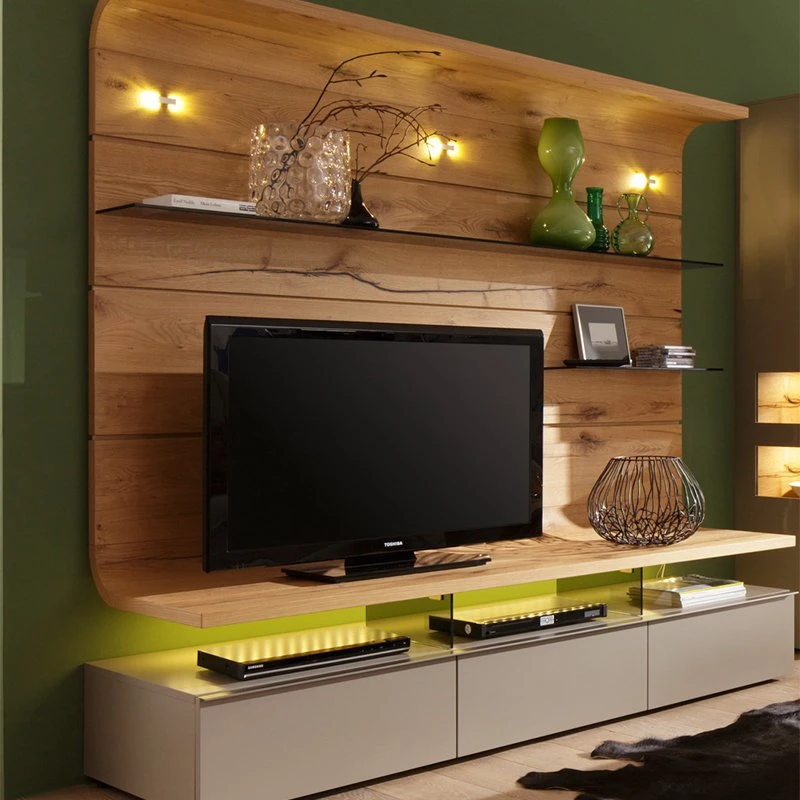 Braun Holz Metall TV-Standmöbel Industrial Style TV-Schrank Mit Metallrahmen für Wohnzimmermöbel