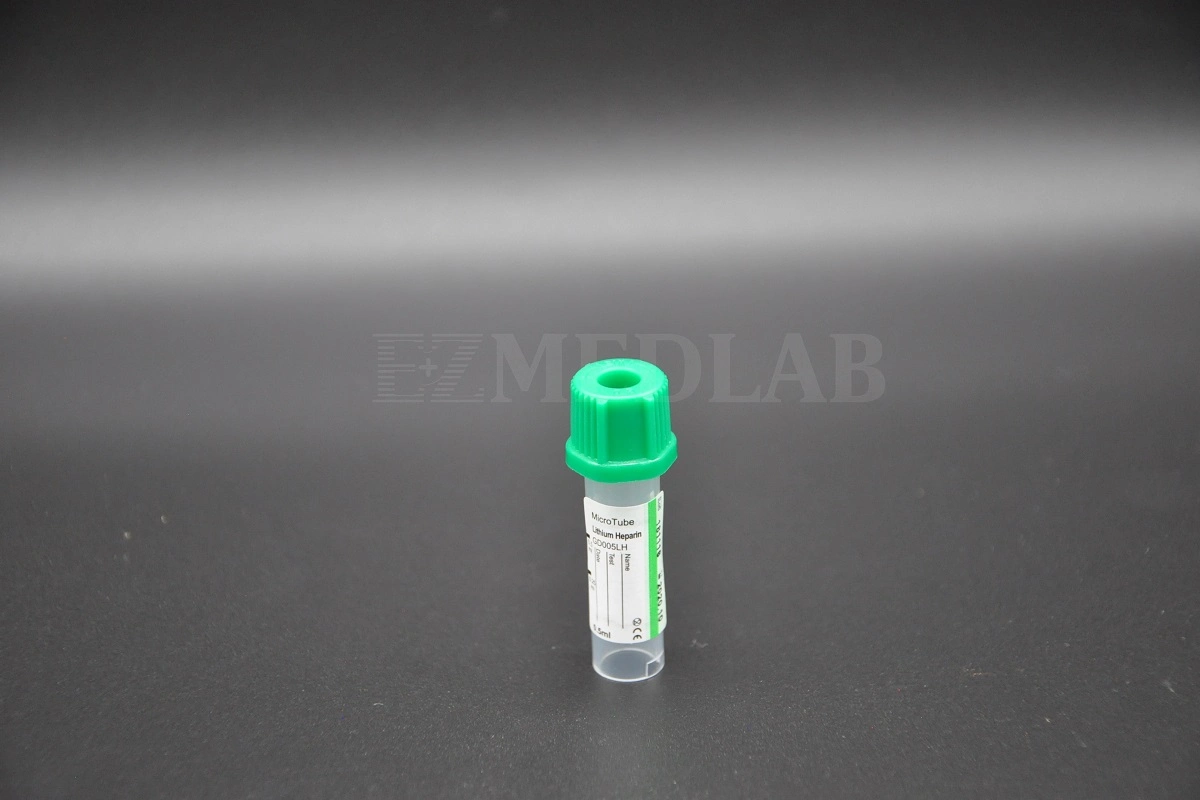 Micro consumíveis médicos descartáveis do tubo de coleta de sangue heparina sódica + tubo de fluoreto de sódio 0,5ml