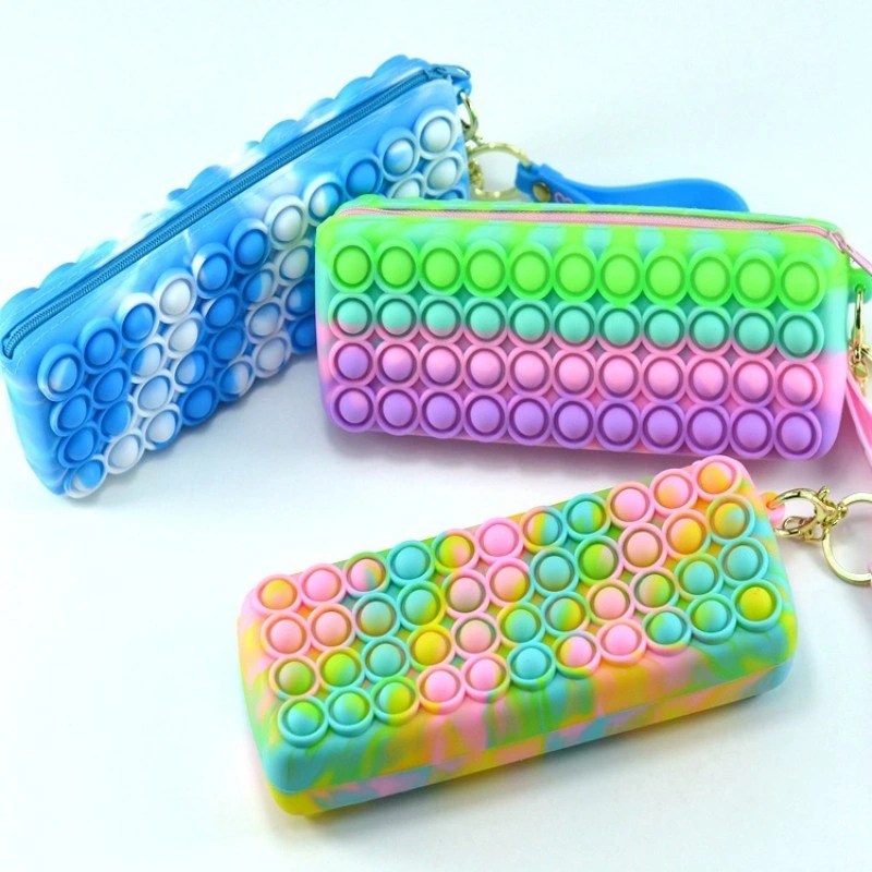 Silicone Popit Fidget Pencil Case Silicone Pop Fidget Pencil Bag