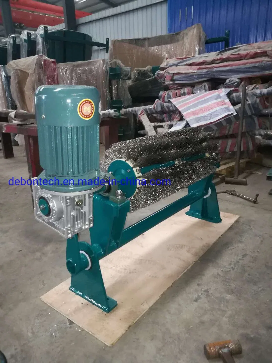 Electric Rotary Conveyor Brush Cleaner for Patterned Belts