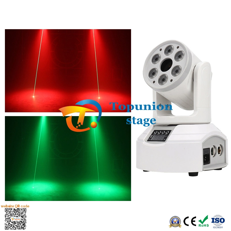 6PCS LED + 1PC Laser Intelligent Stage Moving Head Lighting Equipment