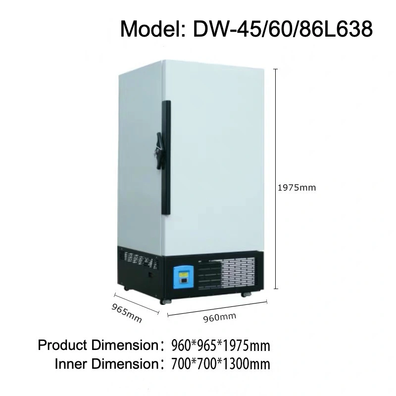 Porta única vacina Frigorífico Farmacêutica Congeladores Ultra Cold Frigorífico Dw-60L638