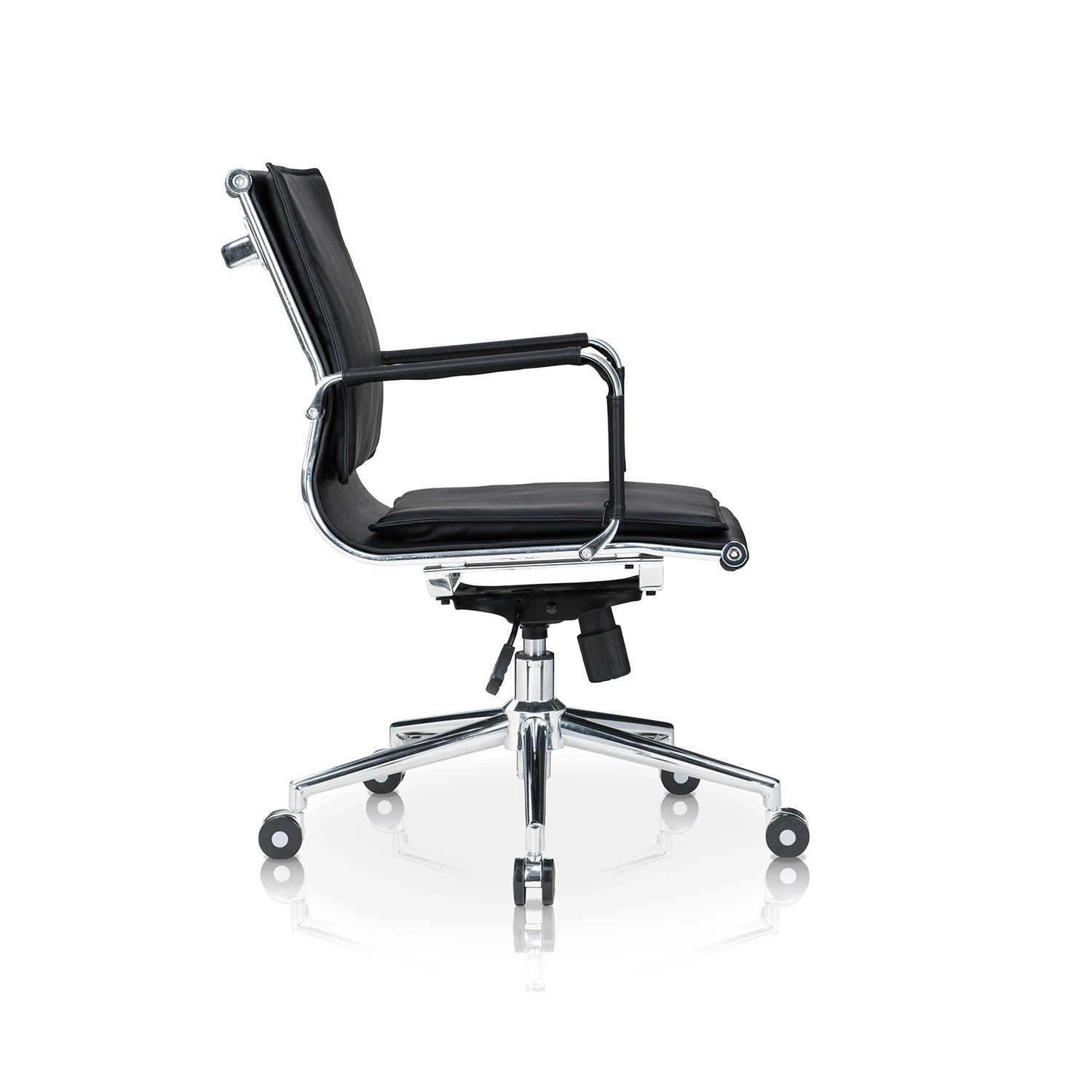 Pivot ergonomique cuir synthétique chaise de bureau avec dos haut de la direction