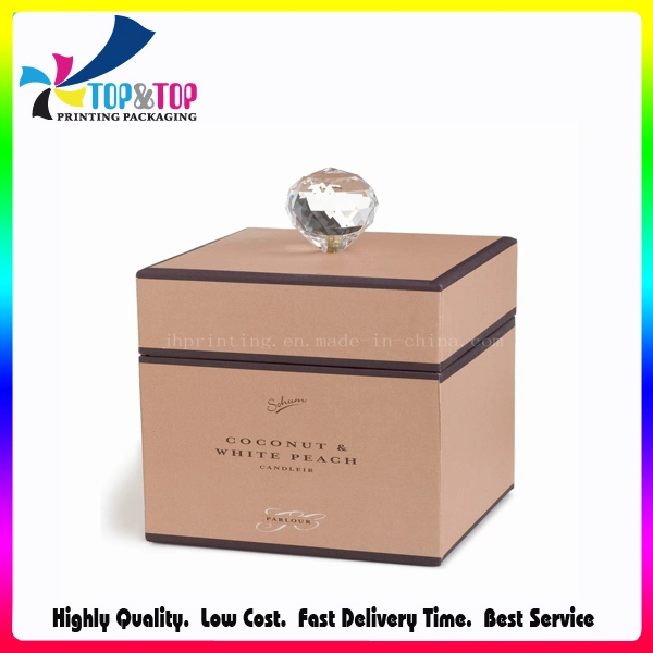 Diamond Decorate Paper Candle Gift Box