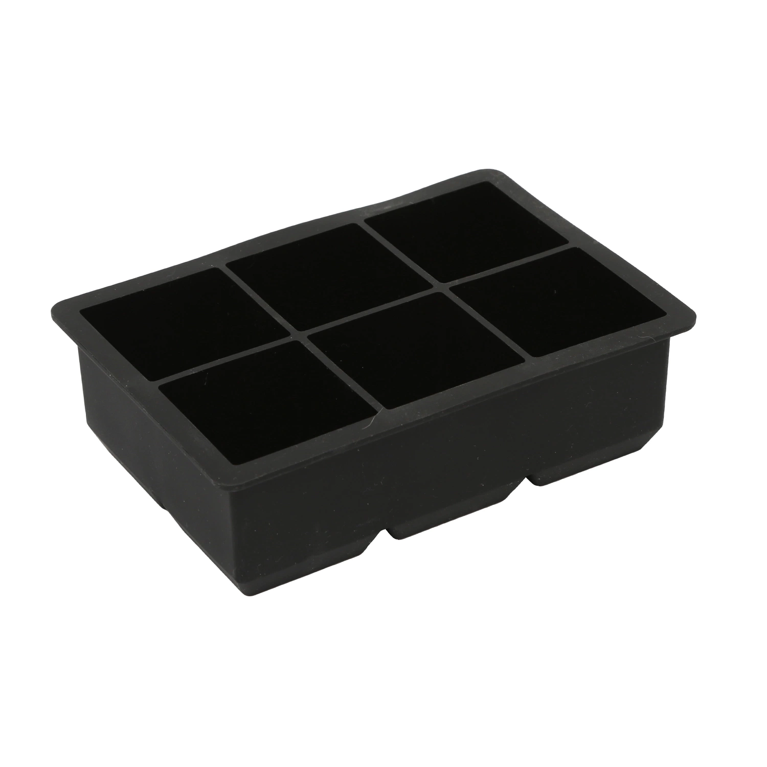 Bac à glaçons en silicone réutilisable de qualité alimentaire avec 6 cubes.