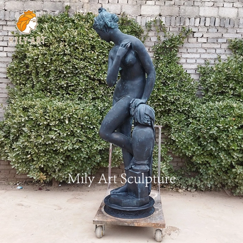 Exquisite Erotic Bronze Sexy Nude Woman Art Statue Naked Girl Human Figure Sculpture