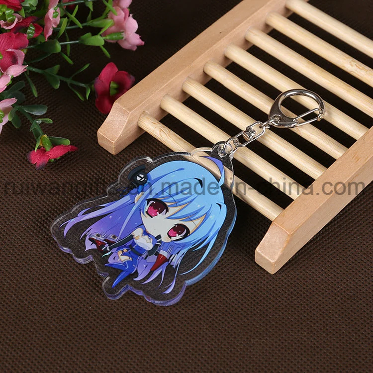 Custom Animation Transparent Acrylic Keychain for Souvenirs