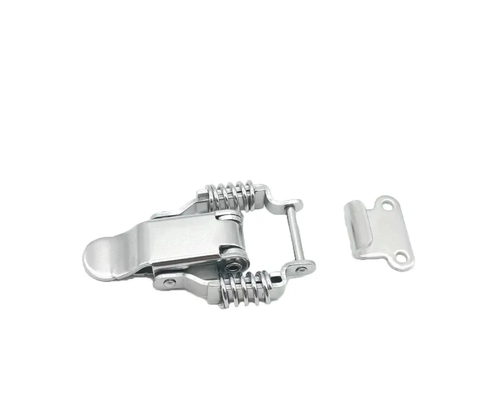 Stainless Steel 304 Spring Hasp Toolbox Toggle Latches Lock Wood Suitcase Buckle Hinges Furniture Hardware Accessories